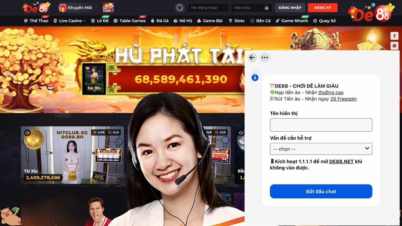 Danh sách kênh liên hệ De88 mới nhất