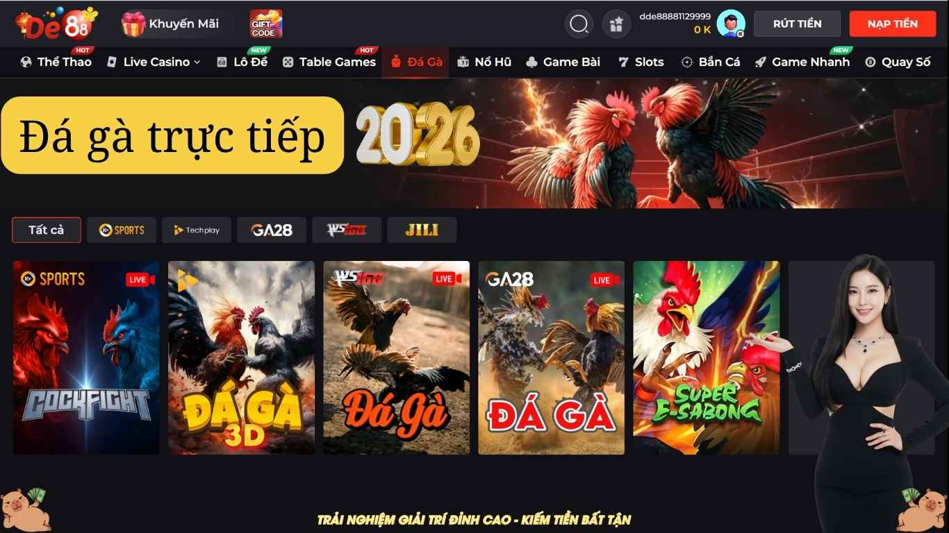 Tổng quan sân chơi đá gà trực tiếp De88